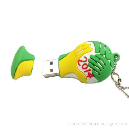 Brazil 2014 World Cup Logo USB Flash Drive with Over 10-year Data Retention, USB1.1/2.0 Interface